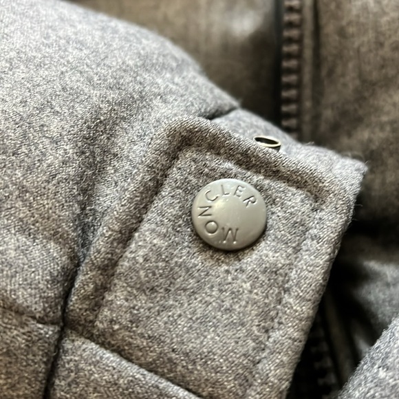 Moncler Montdegenevre Gray Quilted Wool Down Filled Puffer Jacket - Picture 10 of 13